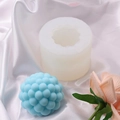 Bubble sphere silicone mold for DIY scented candles and handmade soap with blue wax finish - Spherical Bubble Style
