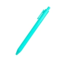 Matte mint green clickable ballpoint pen with matching clip in minimalist style - Bright Teal