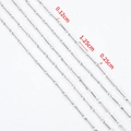 Catena a barre in acciaio inossidabile argento con maglie da 1,25 cm per gioielli - 1 Metro/Confezione / A-Colore Acciaio-1.25mm
