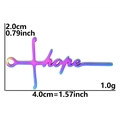 Rainbow gradient stainless steel hope cross charm pendant for DIY jewelry making - HOPE / Rainbow