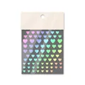 Pegatinas 5D para uñas con corazones plata láser y acabado metálico degradado - to1395 Láser Plata Corazón