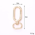 Detailed view of a golden star-shaped lobster clasp with dimensions 5cm by 2cm - 50mm Double Ring Buckle / Gold