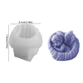 Silicone mold for angel-shaped candle making with size dimensions 8.1x7.4cm - NO.2 Sleeping Shell Angel / Semi-transparent White