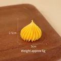 Miniature yellow dollhouse swirl cake accessory measuring 3cm for DIY crafts - Pagoda Candy-Yellow