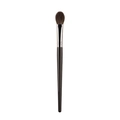 Single black eye makeup brush with soft dark bristles and silver metal ferrule - Almond Blending Brush (Goat Hair)