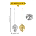 304 stainless steel heart shaped tea infusers in gold and silver finishes with chains - 304 Stainless Steel - Chain Style / Gold