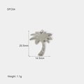 Silver palm tree pendant DFC04 in titanium steel with measurements 20.5mm x 14.5mm - DFC04 Silver Palm Tree