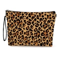 Neceser de maquillaje de leopardo impermeable con cremallera y asa de gran capacidad de carga - Estampado de Leopardo / 17x25x6cm