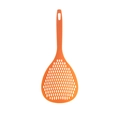 Long-handled bright orange nylon dumpling skimmer spoon with hanging hole for kitchen - Medium Orange