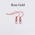 Rose gold stainless steel earring hooks with coil and ball for DIY jewelry making - Rose Gold