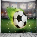 Arazzo decorativo calcio dinamico per parete dormitorio con grafica verde dello stadio - 150x130cm / Calcio Stadio Verde