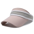 Visiera parasole da esterno con tesa larga in rosa antico e grigio per l'estate - Regolabile / Rosa Chiaro
