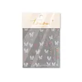 Pegatinas para uñas con flores y mariposas en rosa láser con acabado metálico 4507 - 4507-Flor de Mariposa Rosa Láser / Polvo para uñas