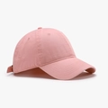 Minimalist soft top cotton baseball cap in pink color featuring a six-panel structure - Adjustable / Pink