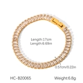 Detailed view showing dimensions and weight of gold butterfly cubic zirconia link bracelet - Rectangular Zirconia Gold Bracelet (HC-B20065)