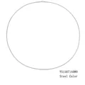 Minimalist steel round snake chain necklace with lobster clasp in silver finish - 2mm/70cm / Steel Color (YX15671)
