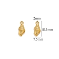 Golden stainless steel conch shell pendants for DIY jewelry with size measurements - Gold Conch-507