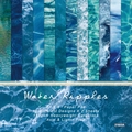Water Ripples 6-inch DIY scrapbooking paper pad with 12 turquoise blue wave designs - 21023a 24 Sheets