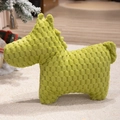 Minimalist grass green plush pony pillow toy with soft bubble fleece texture for home - 60x45cm / Green