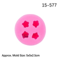 Pink silicone star flower mold for fondant and chocolate crafts measuring 5x5x2.5cm - Strawberry (15-577) / Pink