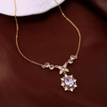 Necklace Gold-Purple