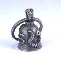 Vintage silver eagle wing bell pendant with ram horn relief and metal keychain ring - Retro Silver (with Keychain)
