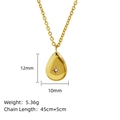 Collana a goccia placcata oro con stella ottagonale e ciondolo in strass, 12mm misura - LN1898 Goccia d'Acqua / Oro