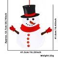 Großer Filz-Weihnachtsschneemann-Anhänger mit beweglichen Gelenken und Maßen für Deko - Schneemann-Stil