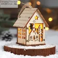 Casetta in legno natalizia a LED con sagoma di albero e calda luce soffusa - Cabina bianca tipo D (Albero di Natale)