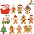 Set of 12 classic Christmas ornaments featuring gingerbread man and Santa Claus - Amazon Hot Sale A (12Pcs)