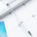 Creative white DIY beadable ballpoint pen with sleek silver accents and polished finish - White