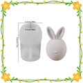 Silikonform für gesichtslose Hasenkerzen mit Maßangaben für DIY Osterbastelarbeiten - Ostereier Hase