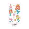 Waterproof cartoon mermaid temporary tattoo stickers for kids party, WS-C402 style - Mermaid (WS-C402)