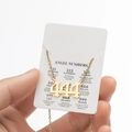 Golden angel number 444 necklace with protection meaning card in stainless steel - 444 / Gold