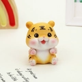 Cute cartoon resin tiger figurine in yellow and orange, perfect for car or desk decor - 2738-6D Cute Tiger Looking Up