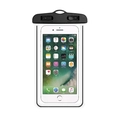 Transparent PVC waterproof phone case bag for swimming drifting and beach activities - Non-Luminous Style (With Lanyard) / IPX8 Waterproof / Black