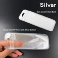 Self-sealing silver translucent packaging bags with hang hole for small accessories - Silver 5.5*15cm