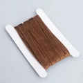 1cm brown double-sided velvet ribbon roll on white spool for DIY crafts and decor - Paper Card Style (27#)