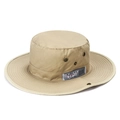 Khaki outdoor sun hat with wide brim, side air holes and RIVERS brand label - One Size / Deep Beige