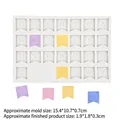 Alphabet flag silicone mold for cake borders and fondant, shown with multi-color samples - 2# Letter (A-Z) / Gray