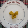 Handmade yellow crochet bow knit ornament for DIY Christmas crafts decoration, 6.5cm size - Ginger Bow