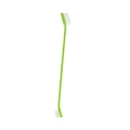 Dual-head pet toothbrush in vibrant green plastic with white nylon bristles for dogs and cats - Green Large (Nylon Bristles)