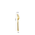 Golden Roman pillar stainless steel small fork, 14cm length with 1.8cm head width - Small Fork / Gold