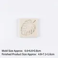 Silicone monstera leaf mold for DIY fondant cake decor and resin craft projects - Monstera Leaf (Gray)
