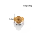 Goldener Herzring aus Edelstahl mit Hohlband, Gewicht 3,3 g und Durchmesser 1,47 cm - MN306 Goldener Herzring
