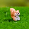 Miniature orange squirrel figurine 1.3cm x 1.6cm for moss micro landscape decor - No.9 Little Squirrel