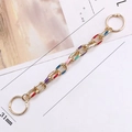 Colorful acrylic diamond-set chain accessory for shoes with gold snap rings 235mm - Enamel Aluminum Chain (with Large Buckle)