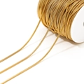 Golden stainless steel snake chain spool with smooth textured surface for jewelry making - 2mm Diameter / Gold