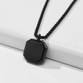 Met 60cm Ketting Zwart/Zwart Emaille