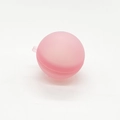 Pink refillable silicone water balloon with quick-fill snap and hanging loop toy - Pink